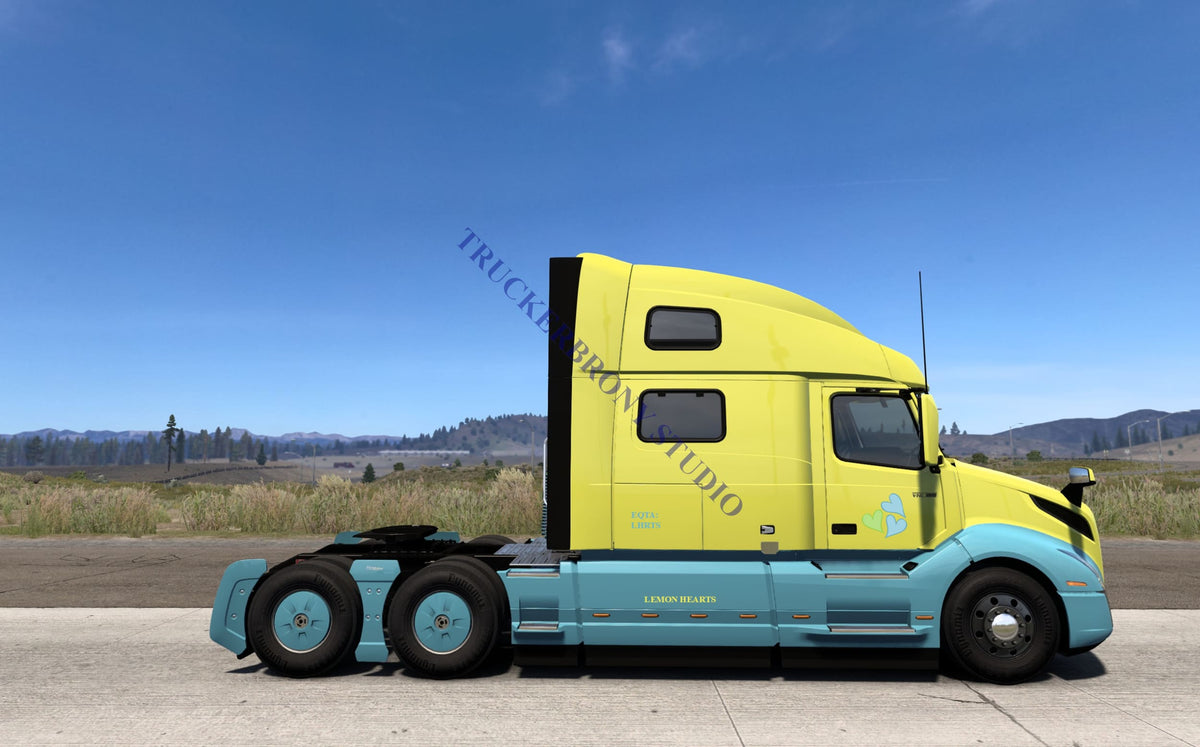 Lemon Hearts Volvo VNL (Digital Image) Digital Image