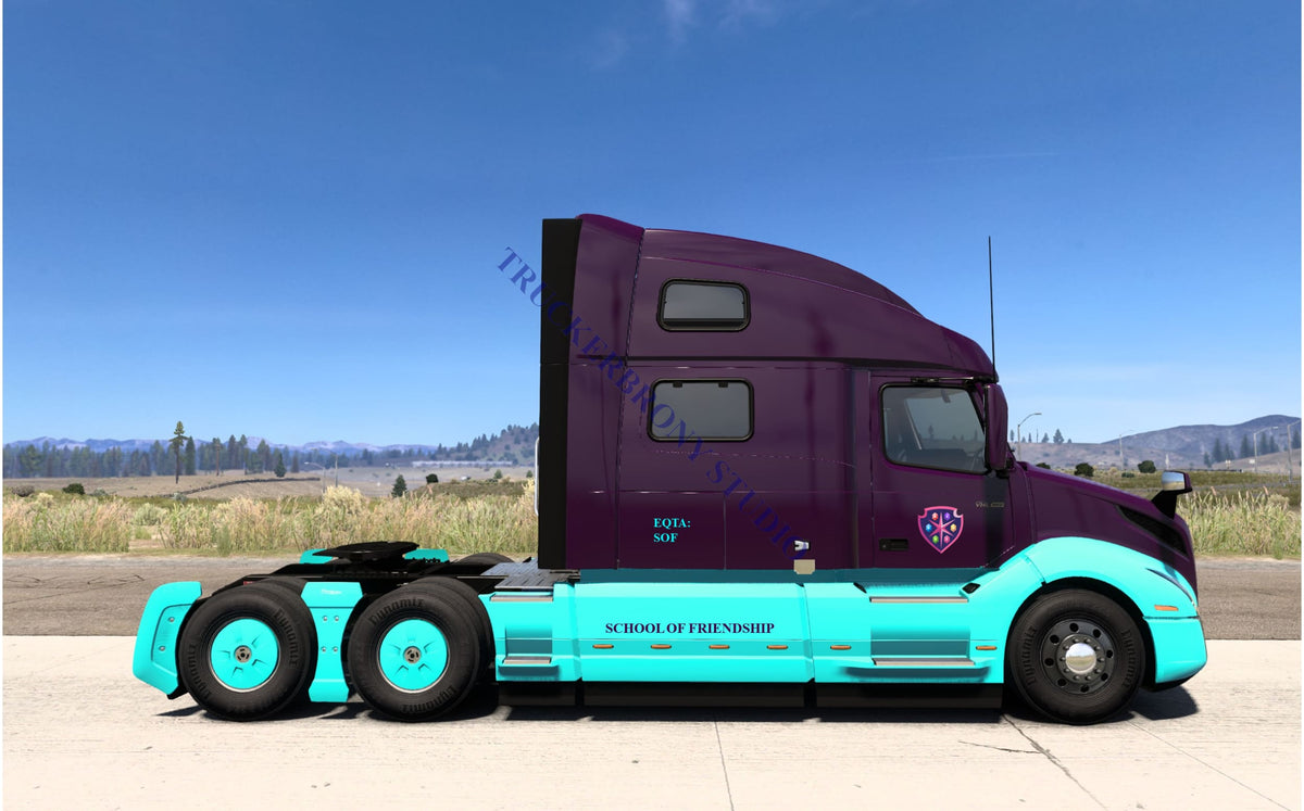 School Of Friendship Acres Volvo Vnl (Digital Image)