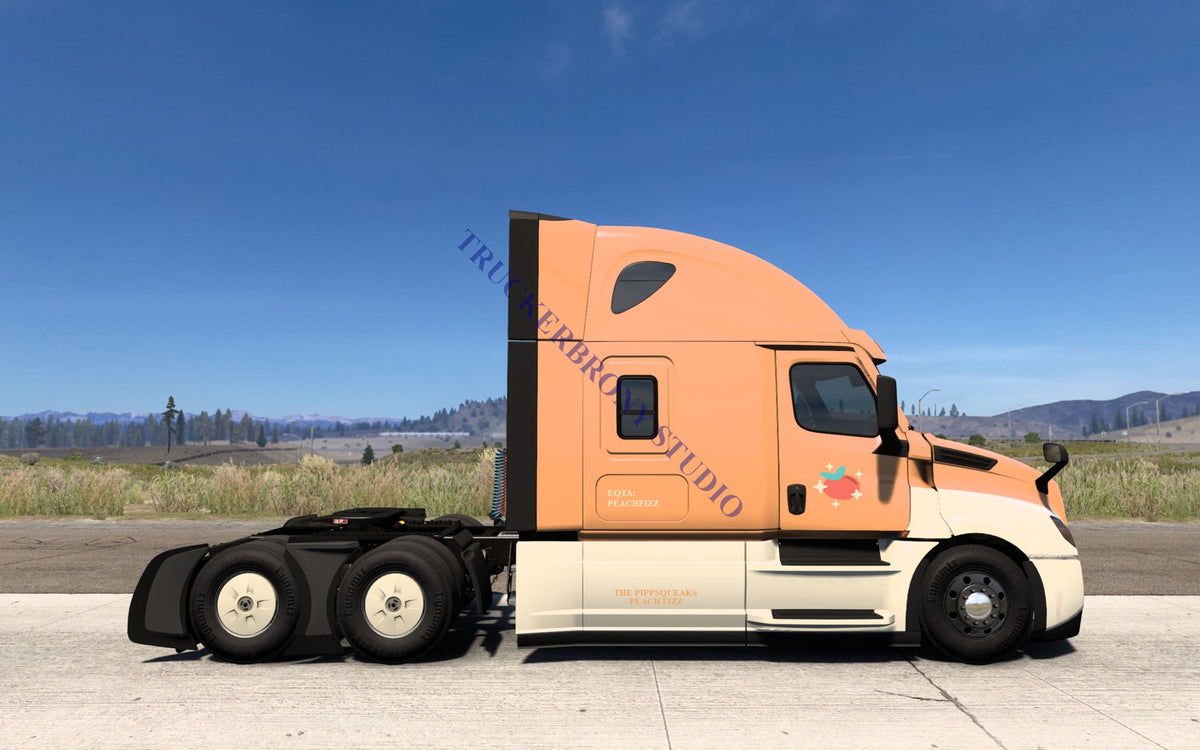 Pippsqueaks (Peach Fizz) Freightliner Cascadia (Digital Image) Digital Image