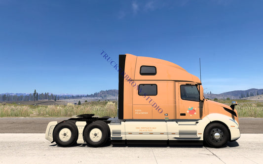 Pippsqueaks (Peach Fizz) Volvo VNL (Digital Image) Digital Image