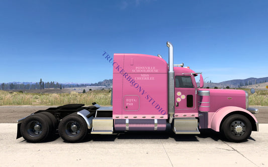 Ponyville Schoolhouse Miss Cheerilee Peterbilt 389 (Digital Image)