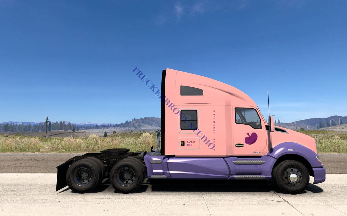 Raspberry Beret Kenworth T680 (Digital Image) Digital Image