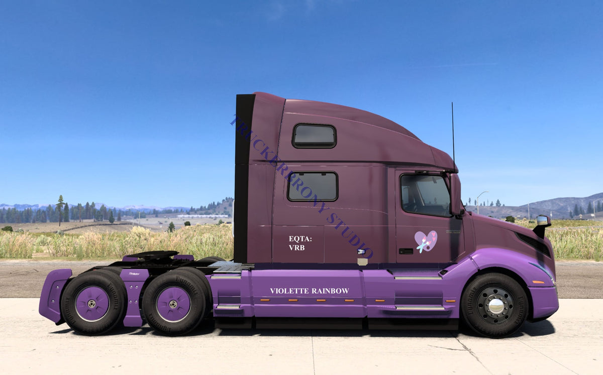Violette Rainbow Volvo Vnl (Digital Image)